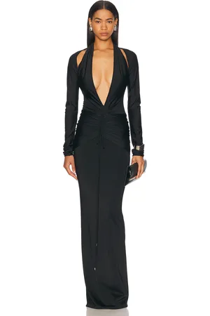 LAQUAN SMITH Deep Plunge Gown in