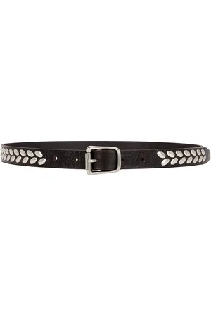 LEMAIRE Almond Stud Belt in Brown