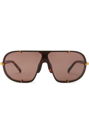 DRIES VAN NOTEN Shield Sunglasses in Brown