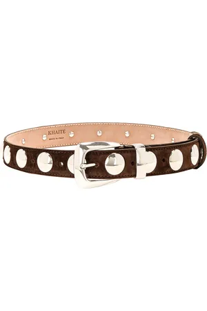 Khaite Benny Belt With Studs in Brown