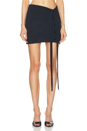 Jade Cropper Mini Skirt in Navy
