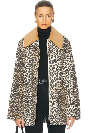 Ganni Canvas Jacket in Brown