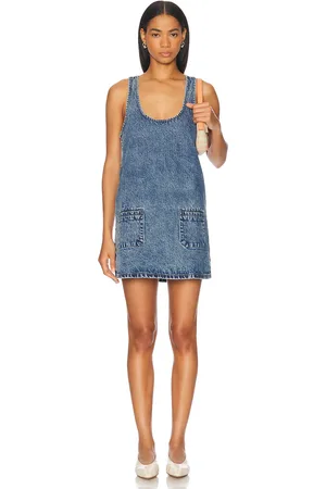 SER.O.YA Rayna Overall Dress in Blue