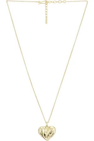 COMPLETEDWORKS Completedwork Heart Locket Pendant Necklace in Metallic Gold
