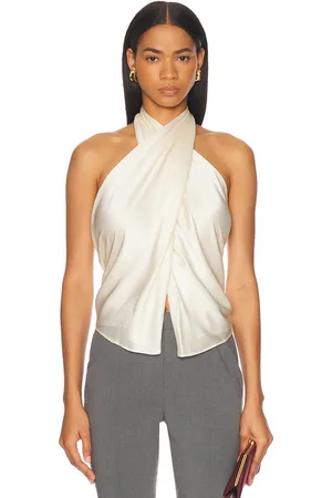 The Sei Cross Wrap Halter Top in