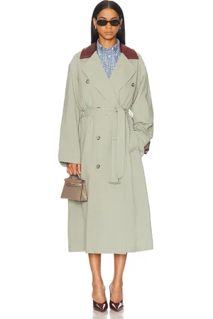 MIMCHIK Slouchy Trench Coat in Mint