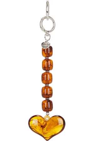 Julietta Heart Bag Charm in Brown