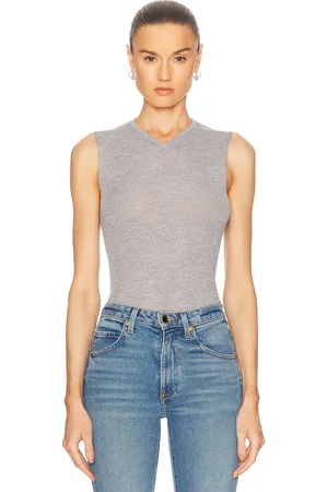 Khaite Renato Top in Light Grey