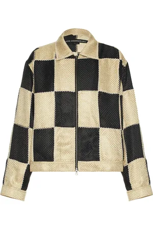 Andersson Bell Patchwork Zip-Up Jacket in Black,Beige