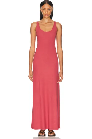 Leset Lauren Scoop Neck Maxi Dress in Rose