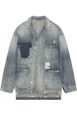 Maison Mihara Yasuhiro Aged Chore Jacket in Blue