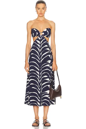 JOHANNA ORTIZ Ocean Layers Ankle Dress in Navy