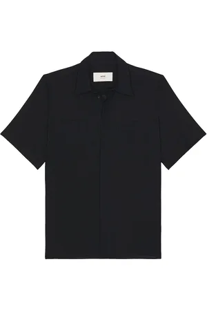 Ami Short Sleeve Classic Shirt in Navy