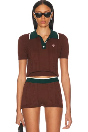 Casablanca Cable Polo Top in