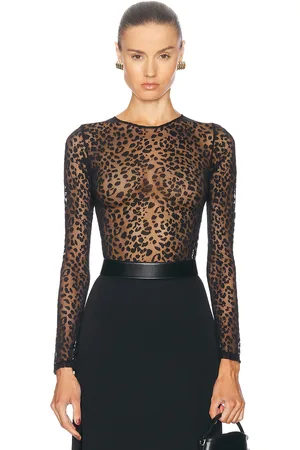 Alexander McQueen Leopard Devore Top in