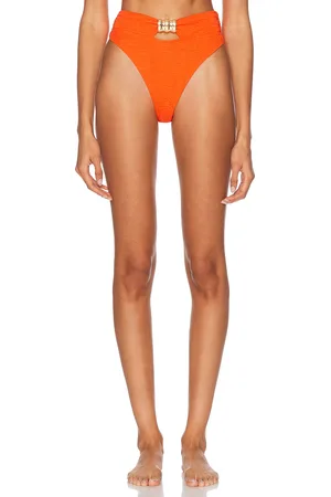 La Porte Kate Pinch Hardware Bikini Bottom in Orange