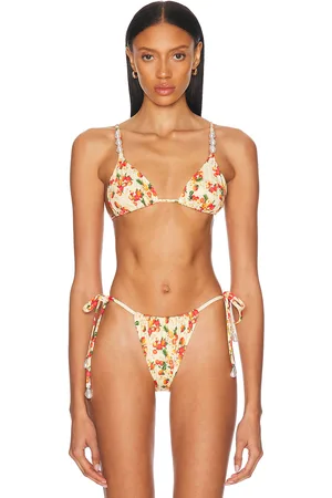 La Porte Kendall Bikini Top in Lemon,Orange