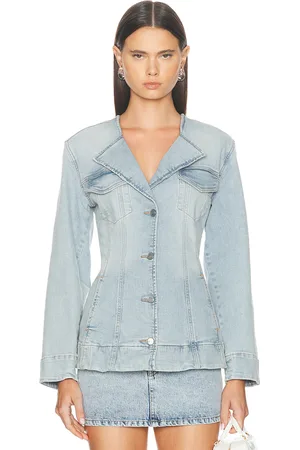 Ganni Fitted Blazer in Denim-Light