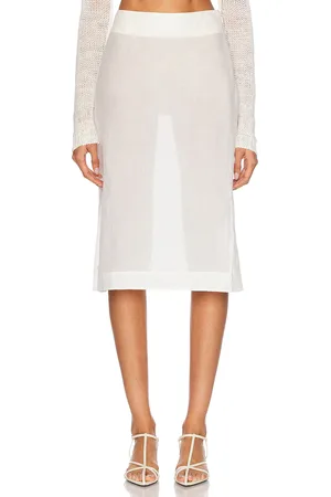 Rohe Embroidered Organza Skirt in White