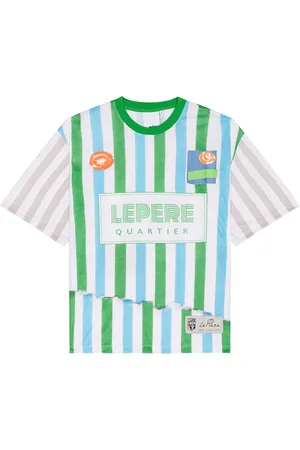 Le PÈRE Le Pre LPFC Mesh Tee in Multi in Green,Blue