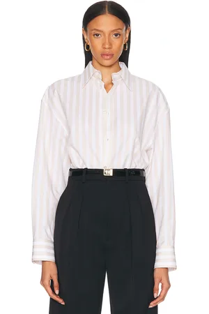 Saint Laurent Button Up Top in Beige