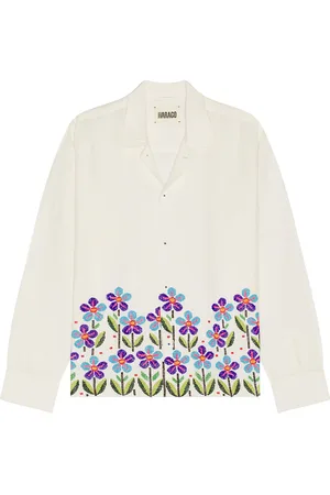 HARAGO Beaded Floral Shirt in