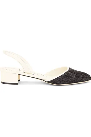 Manolo Blahnik Raffro 30 Raffia Pump in Black