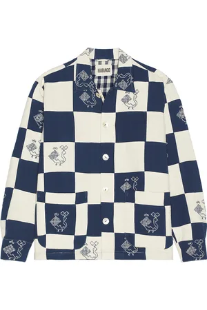 HARAGO Patchwork Embroidered Shirt in White
