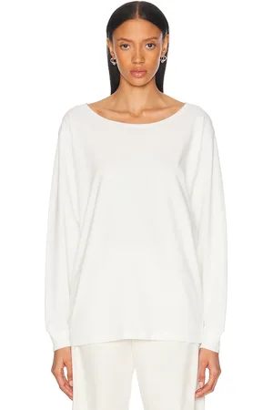 LEMAIRE Wide Neck Top in Ivory