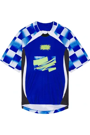 Le PÈRE Le Pre Torn Jersey in Multi in Blue