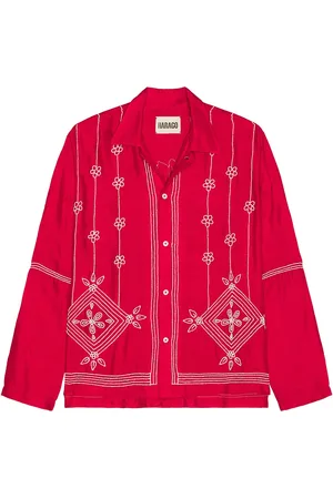 HARAGO White Beadwork Shirt in