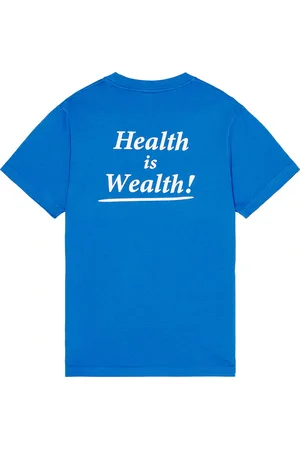 Sporty & Rich Health Is Wealth T-Shirt in Blue