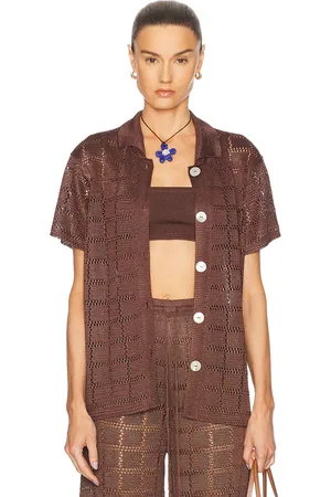 Calle Del Mar Short Sleeve Patchwork Shirt in