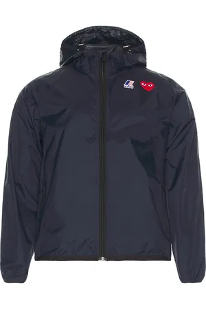 Comme des Garçons K-Way Hoodie Full Zip in Navy