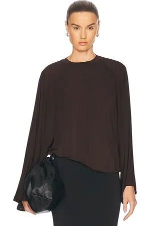 Dagmar Jersey Kimono Top in Chocolate