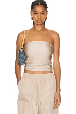 SER.O.YA Debbi Strapless Top in Tan