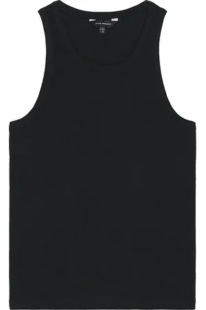 CLUB MONACO Ribbed Tank Top in Black