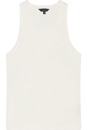 CLUB MONACO Ribbed Tank Top in White