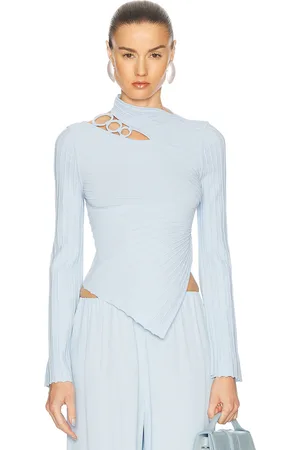 Cult Gaia Ekko Knit Top in Baby Blue
