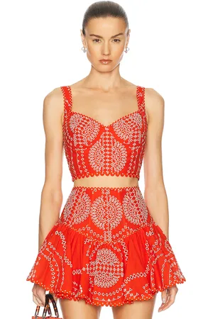 CHARO RUIZ IBIZA Goldie Top in Red