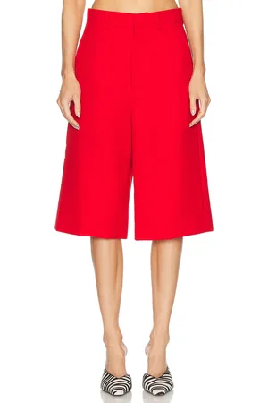 Ami Wide Bermuda Short in Red