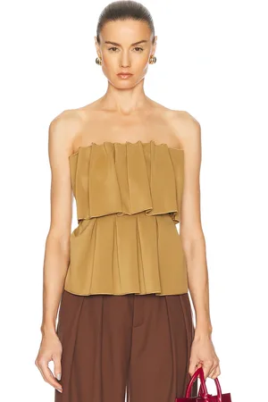 Dagmar Sculpted Tube Top in Mustard