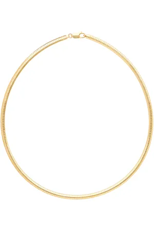 mega O 4 Necklace in Metallic Gold