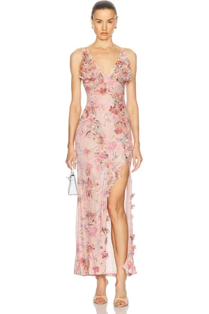 PATBO Lily Flower Gown in Peach