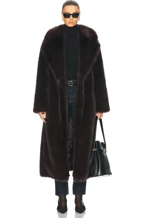 AGOLDE Ebony Shearling Coat in Chocolate