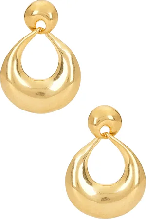Saint Laurent Drop Earrings in Metallic Gold