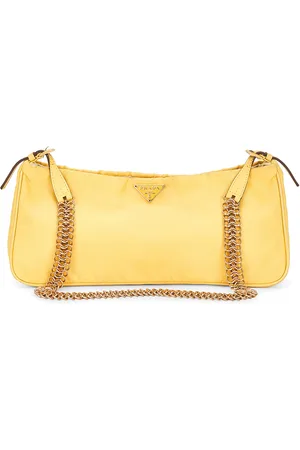 Prada Tessuto Bacheli Shoulder Bag in Mustard