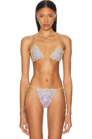 Bananhot Nina Bikini Top in Lavender,Yellow