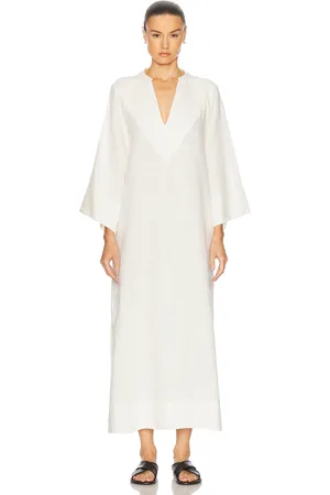 Rohe Linen Kaftan Dress in White