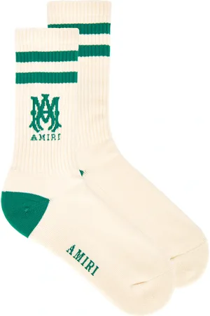 AMIRI MA Stripe Sock in Green